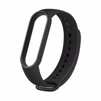 Silikoon strap jaoks XIAOMI Mi Band 5 / 6 / 7 must (01)