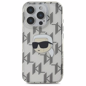 Karl Lagerfeld IML Karl Head Electroplated iPhone 16 Pro Ümbris - Clear
