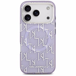 KARL LAGERFELD ümbris jaoks IPHONE 17 Pro Max compatible with MagSafe KLHMP17XHMIKLMEU (IML KL Monogram) lilla