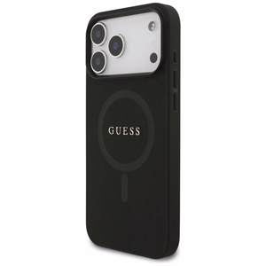 Guess Saffiano Classic Logo MagSafe Ümbris jaoks iPhone 17 Pro Max - Must