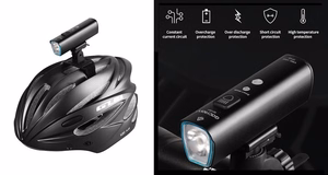 Передний велосипедный фонарь 1200лм, LED, USB, IPX6