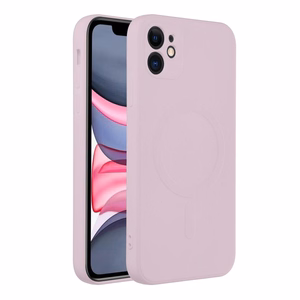 SILICONE MAG ÜMBRIS compatible with MagSafe jaoks IPHONE 11 roosa
