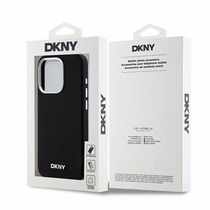 DKNY DKHMP15LSMCHLK iPhone 15 Pro 6.1"must ümbris Liquid Silicone Small Metal Logo MagSafe