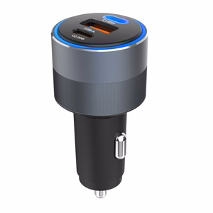 Car laadija Forcell F-Energy Alu 2 x USB C + USB A QC4.0 PD SFC2.0 3A 85W hall