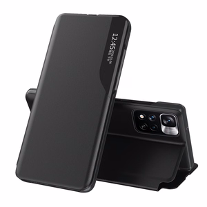 Чехол-книжка Eco Leather View элегантный с функцией подставки Poco M4 Pro 5G чёрный