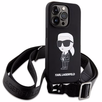 Karl Lagerfeld KLHCP15XSCBSKNK iPhone 15 Pro Max 6.7" hardcase must/must Crossbody Silicone Ikonik