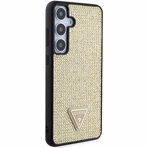 Guess Rhinestone Triangle ümbris seadmele Samsung Galaxy S24+, kuldne