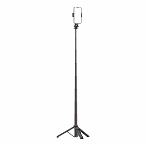 Selfipulk WC1Y2S 1.3m alumiiniumisulamist teleskoopstatiiv telefonihoidikuga - must