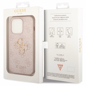 Guess 4G Big Metal Logo ümbris jaoks iPhone 15 Pro - roosa