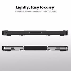 Tech-Protect SmartShell Pro ümbris jaoks Macbook Pro 14 M1 / M2 / M3 / M4 / M5 2021-2025 - must and läbipaistev