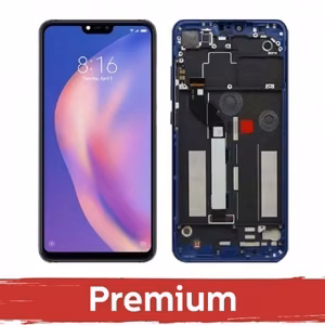 LCD Ekraan ühilduv Xiaomi Mi 8 Lite sinine raamiga OEM