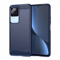 Carbon Case for Xiaomi Poco F4 5G paindlik silikoonist süsinikkate sinine