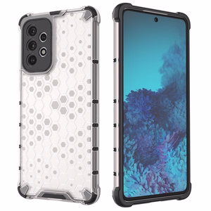Honeycomb ümbris soomustatud kate koos geelraamiga Samsung Galaxy A73 mustale