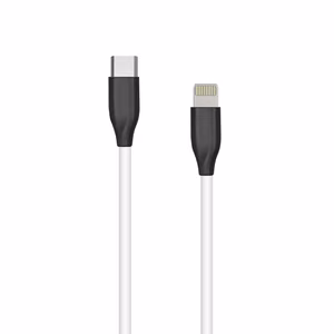 Silicone Kaabel USB Type C- Lightning, 2m (valge)