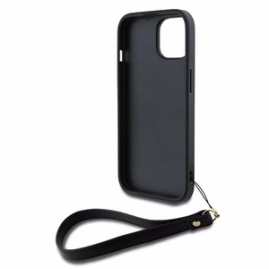 DKNY Wrist Strap Stock Logo ümbris jaoks iPhone 15 / 14 / 13 - must