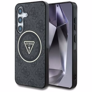 GUESS ümbris jaoks SAMSUNG S25 Plus GUHMS25MHG4PRTGK (Magnetic IML Metal Glitter 4G Circle Triangle) must