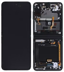 LCD ekraan Samsung F711 Z Flip3 5G puuteekraani ja raamiga (sisemine) Phantom Black originaal (kasutatud, Grade B)