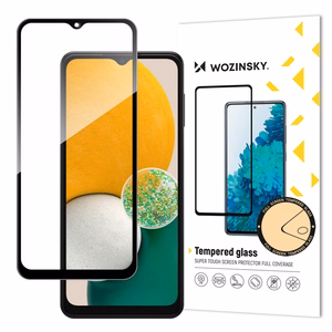 Wozinsky Super Tough Full Glue karastatud klaasist täisekraan raamiga ümbris sõbralik Samsung Galaxy A13 / A23 / A23 5G / M13 must