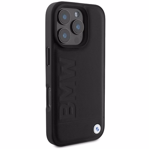 BMW Leather Hot Stamp MagSafe iPhone 16 Pro Max Ümbris - must