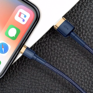 Baseus Cafule Lightning cable 1.5A 2m (Kuldne+Dark sinine)