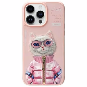 NIMMY ümbris COOL&CUTE 2.0 Cat jaoks IPHONE 15 Pro roosa