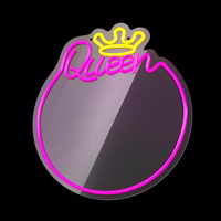 Neon MIRROR LED QUEEN warm valge roosa FMNE04 Forever Light