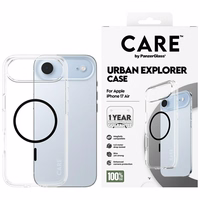 CARE by PanzerGlass Flagship Urban Explorer Ümbris w. Must MagSafe jaoks iPhone Air - Läbipaistev