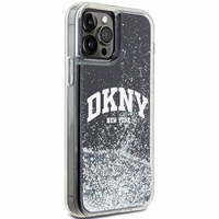 DKNY Liquid Glitter Big Logo iPhone 12 Pro/12 Ümbris - Must