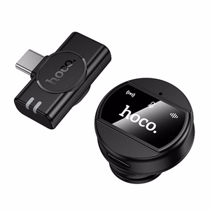 Juhtmevaba mikrofon USB C Hoco L21 must