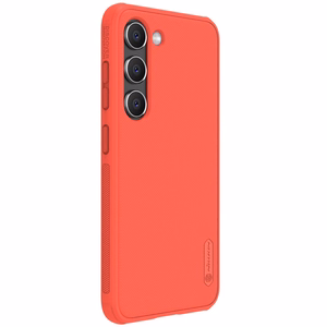 Чехол Nillkin Super Frosted Shield Pro для Samsung Galaxy S23+ бронированный + подставка для телефона красный