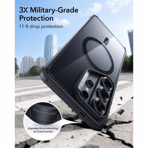 ESR Classic hübriid MagSafe ümbris Samsung Galaxy S26 Ultra jaoks - läbipaistev must