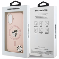 Karl Lagerfeld Silicone Karl&Choupette Ring MagSafe Ümbris jaoks iPhone 17 - Roosa