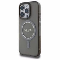 Guess IML Glitter Circle MagSafe ümbris jaoks iPhone 16 Pro Max - must
