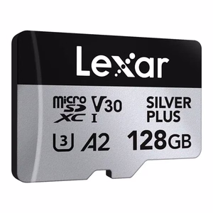 Карта памяти Lexar High-Performance Silver Plus microSDXC 128 ГБ + адаптер