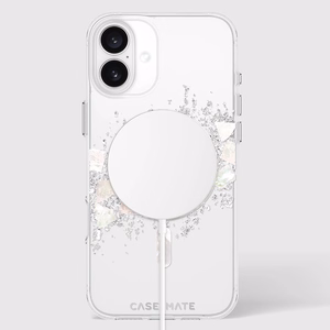 Case-Mate Karat MagSafe pärlmutrist detailidega ümbris seadmele iPhone 16 Plus, A Touch of Pearl