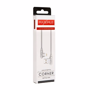 CABLE MX CORNER FAST CHARGE LIGHTNING 2.4A/1M, WHITE ANGULAR
