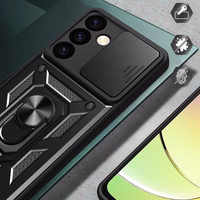 Hybrid Armor Camshield armored ümbris jaoks Samsung Galaxy S24+ with camera cover - must