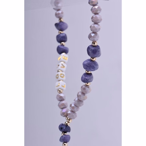 LOVE Phone lanyard, Phone pendant / cord length 44cm (22cm in the loop) / on hand - lilla