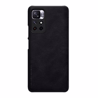 Nillkin Qin Case Flip Case Xiaomi Redmi Note 11T 5G / 11S 5G / 11 5G (Hiina) / Poco M4 Pro 5G jaoks - must
