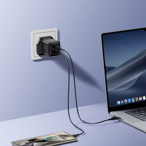 Joyroom JR-TCG17 45W 2 x USB-C wall laadija (UK plug) - must