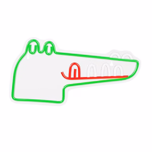 Neon PLEXI LED JURASSIC CROC roheline FLNJ03 Forever Light