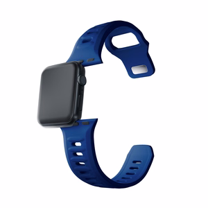 3mk silikoonrihm Apple Watchile, 38/40/41/42 mm, sinine, väike suurus