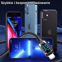 USAMS Punutud kaabel U78 USB-C naLightning LED 1.2m 20W PD Fast Charge valge/white SJ545USB02 (US-SJ545)