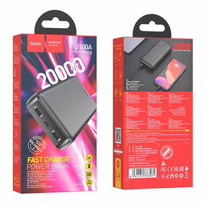 Powerbank Hoco 20000 mAh 2,1A J100A must