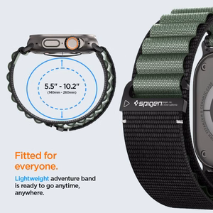 SPIGEN WBF1 rihm APPLE WATCH 6 / 7 / 8 / 9 / 10 / SE / ULTRA 1 / 2 (44 / 45 / 46 / 49 MM) must/roheline