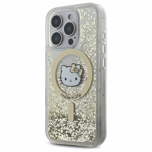 Hello Kitty Liquid Glitter Fever MagSafe Ümbris jaoks iPhone 16 Pro Max - Kuldne