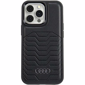 Audi Synthetic Leather ümbris with MagSafe jaoks iPhone 15 Pro - must