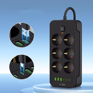 TECH-PROTECT PC6X6 PIKENDUSJUHE 3 USB & 3 TYPE-C & 6 PESA 200CM MUST