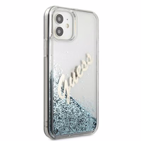 Guess GUHCP12SGLVSBL iPhone 12 mini 5.4" sinine/sinine kõvakaaneline Glitter Vintage Script korpus