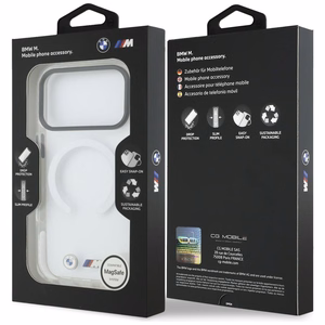 BMW M IML Shockproof Metal Logos MagSafe Ümbris for iPhone 17 Pro - Clear
